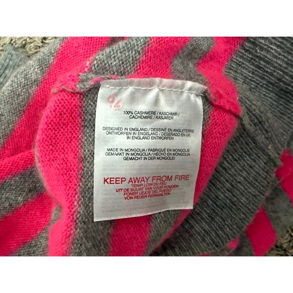 JUMPER 1234 Stripe Roll Collar Jumper - Grey/Pink - Size 1 - Picture 6 of 6